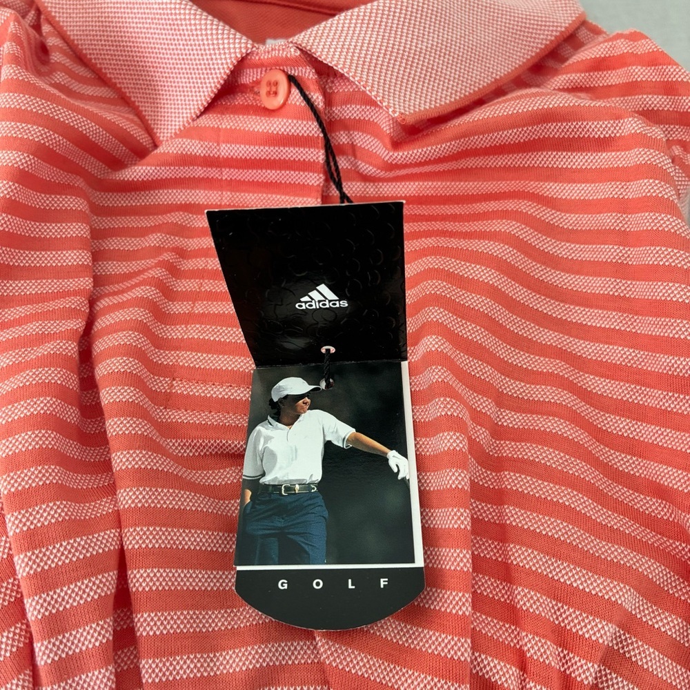 NWT Adidas Women's Striped Sleeveless Pink Golf Top - Picture 7 of 11
